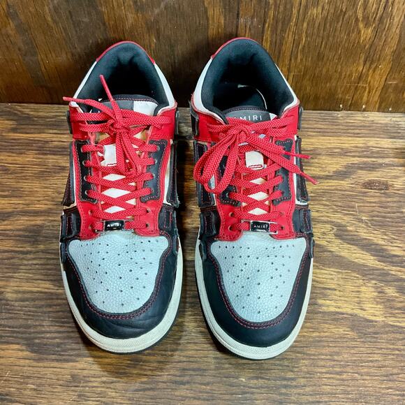Amiri Skeleton Low Top Red White And Black mens Size 8 (41) good condition main image 10